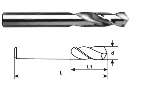 MIRANDA TOOLS Gold Stub Drills Stub Series Parallel Shank Drill (Size 6 mm)