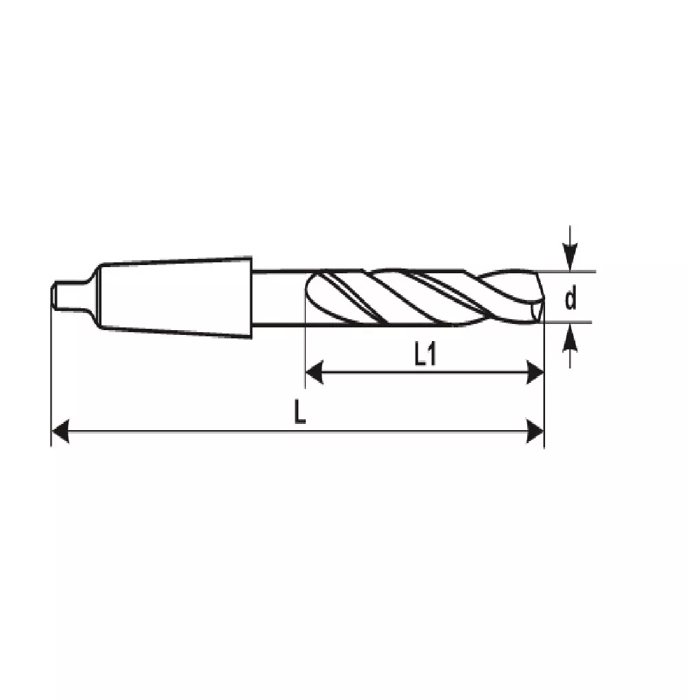 MIRANDA TOOLS Regular Taper Shank Twist Drill Size 65.09 mm