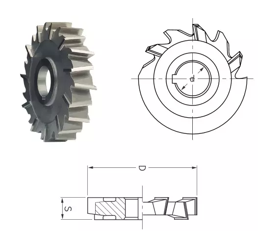 YG-1 63 mm HSS-E Side and Milling Cutter with Staggered Teeth, ML10206305