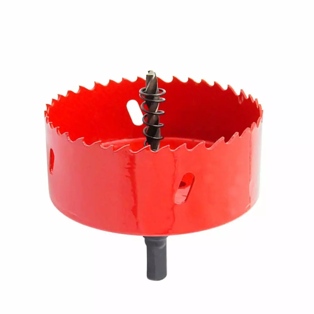 dy-tools-metal-hole-saw-drill-bit-with-arbor-red-high-speed-steel-large-95-mm