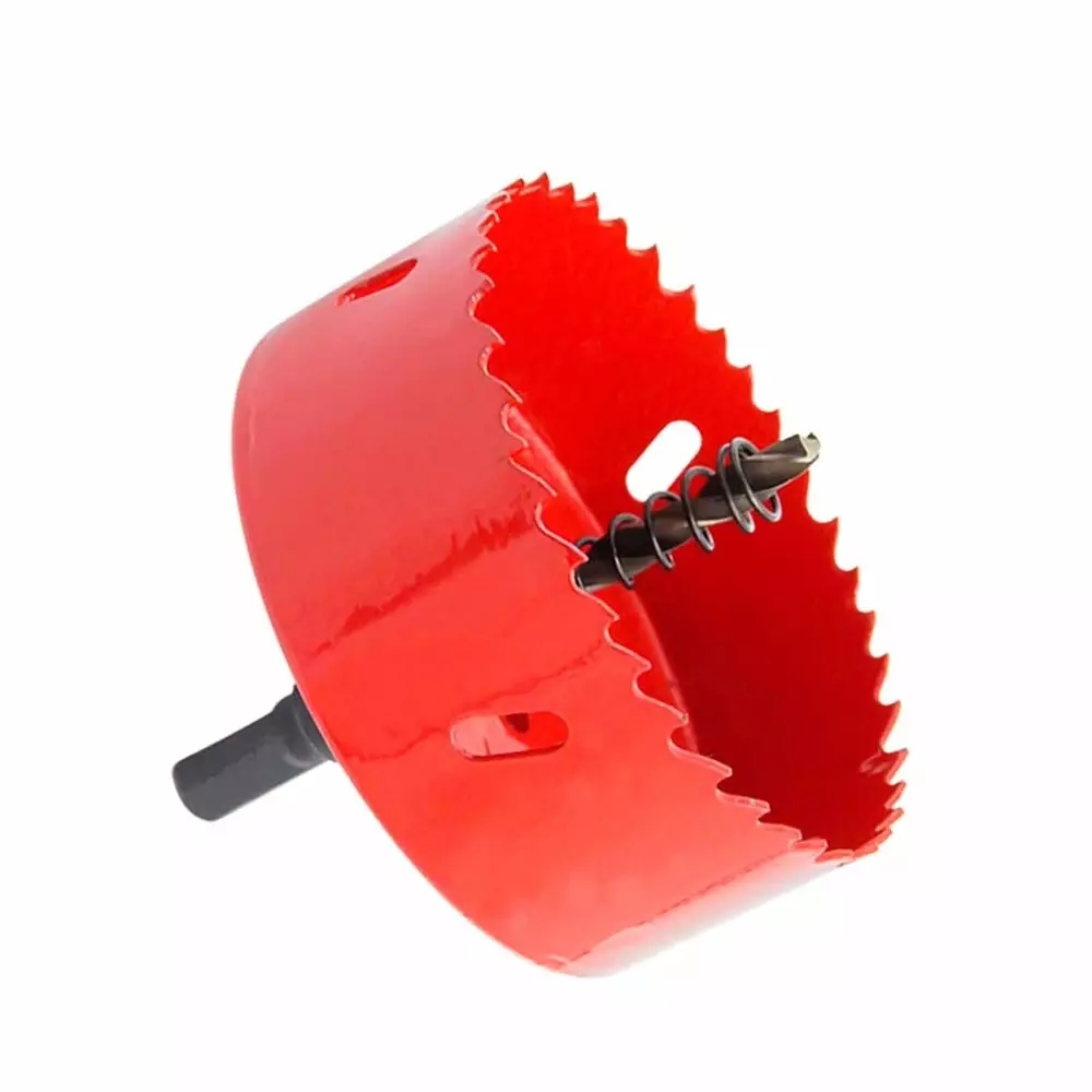 dy-tools-metal-hole-saw-drill-bit-with-arbor-red-high-speed-steel-large-95-mm