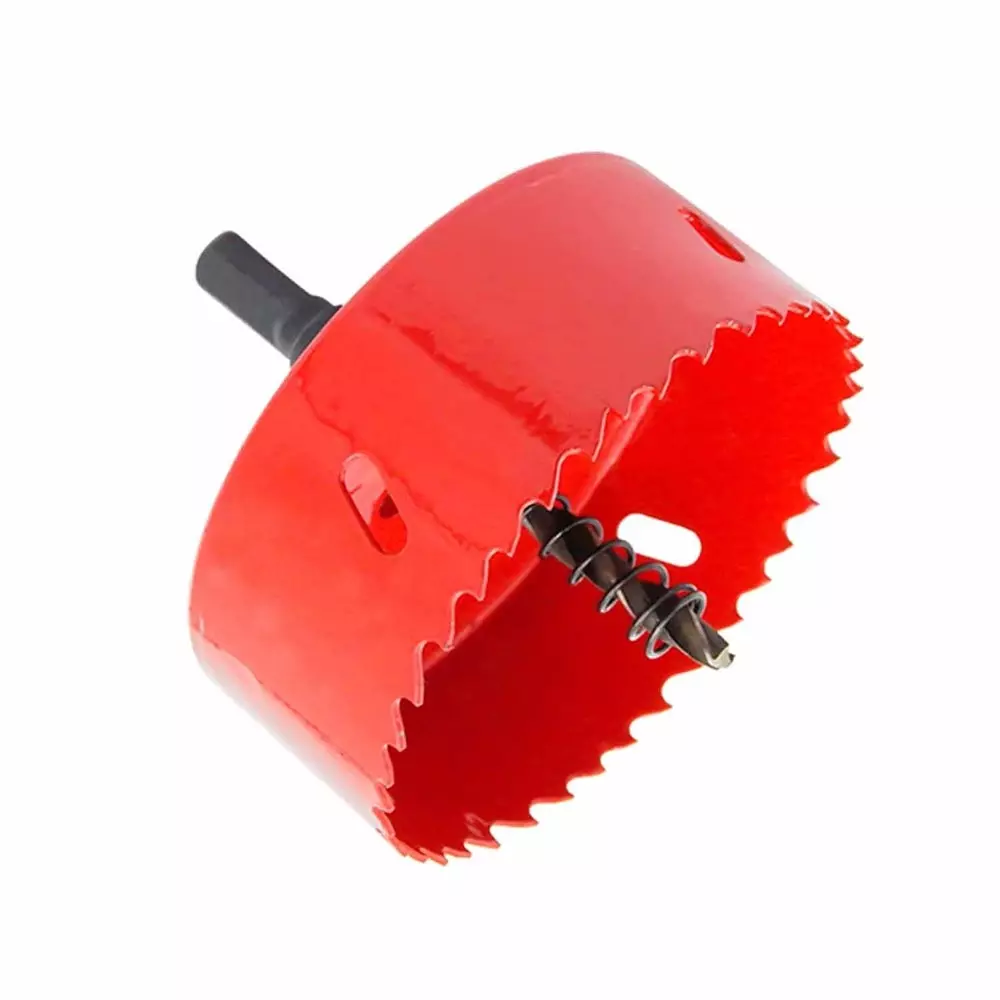 dy-tools-metal-hole-saw-drill-bit-with-arbor-red-high-speed-steel-large-95-mm