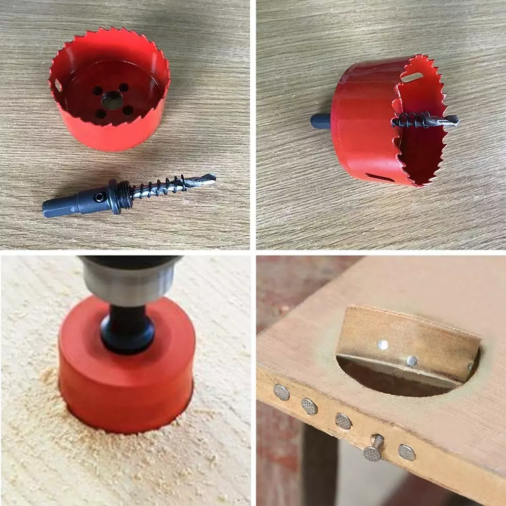 dy-tools-metal-hole-saw-drill-bit-with-arbor-red-high-speed-steel-large-95-mm