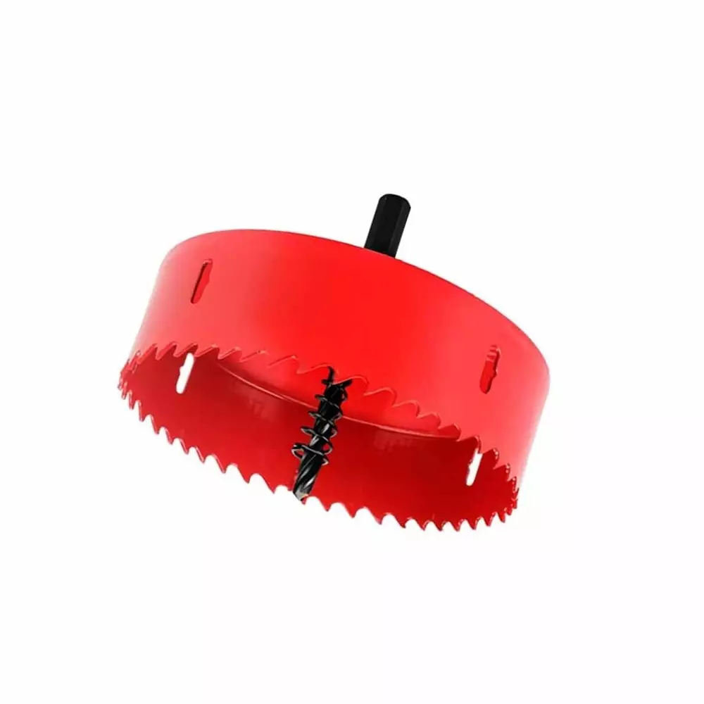 dy-tools-metal-hole-saw-with-arbor-mandrel-red-high-speed-steel-95-mm