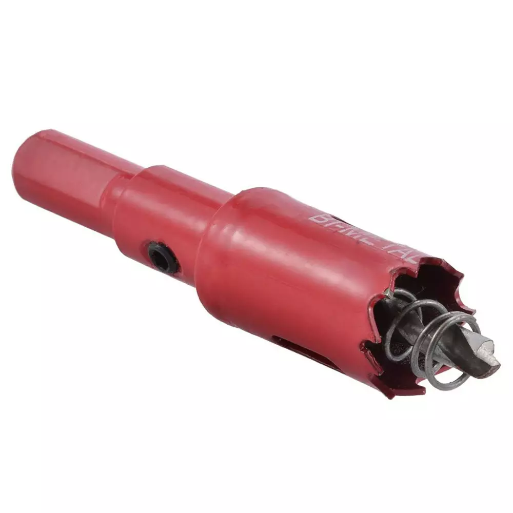 dy-tools-metal-hole-saw-drill-bit-cornhole-panel-with-positive-rake-teeth-red-high-speed-steel-18-mm