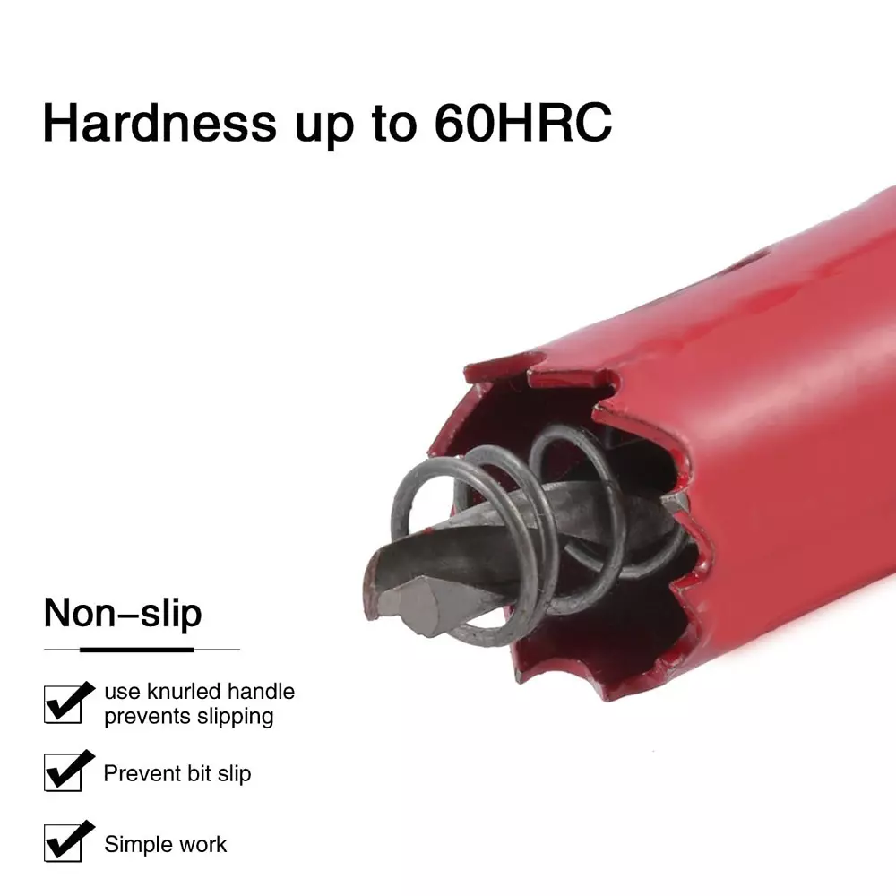 dy-tools-metal-hole-saw-drill-bit-cornhole-panel-with-positive-rake-teeth-red-high-speed-steel-18-mm