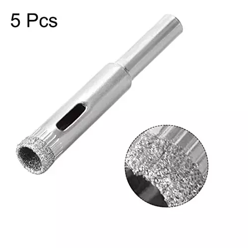 YADAV Diamond Drill Bit Hole Saw Set 8 mm for Glass, Ceramic & Porcelain Tiles (Pack of 5)