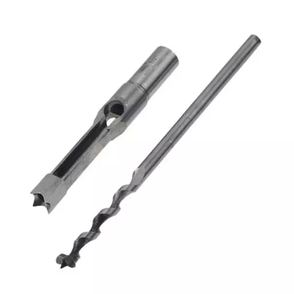 YADAV Mortise Square Hole Saw Auger Drill Bit Chisel Set Woodworking (6 mm, 8 mm, 9.5 mm, 12.7 mm) (Set of 4)
