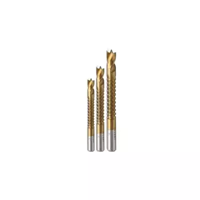 Hogert Technik 3 Pcs HSS Drill Saw Bit Set, 5, 6, 8 mm Diameter and 73 mm, 84 mm, 92 mm Length, HT6D336