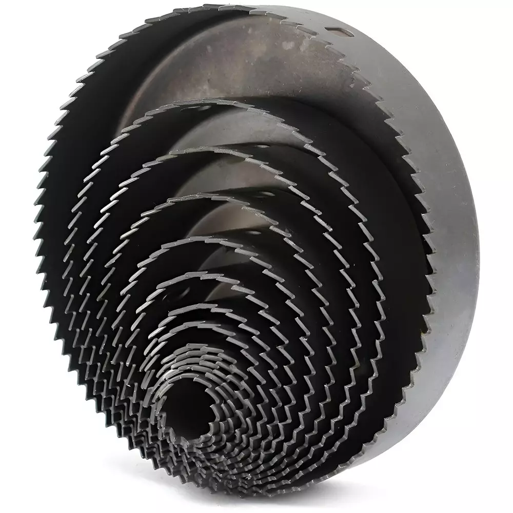 Gambit Hole Saw With Hex Key 19-127 mm Alloy Steel Black For Plasterboard, Plastic, Wood, Mdf, Aluminum, Computer Tables (Pack of 16)