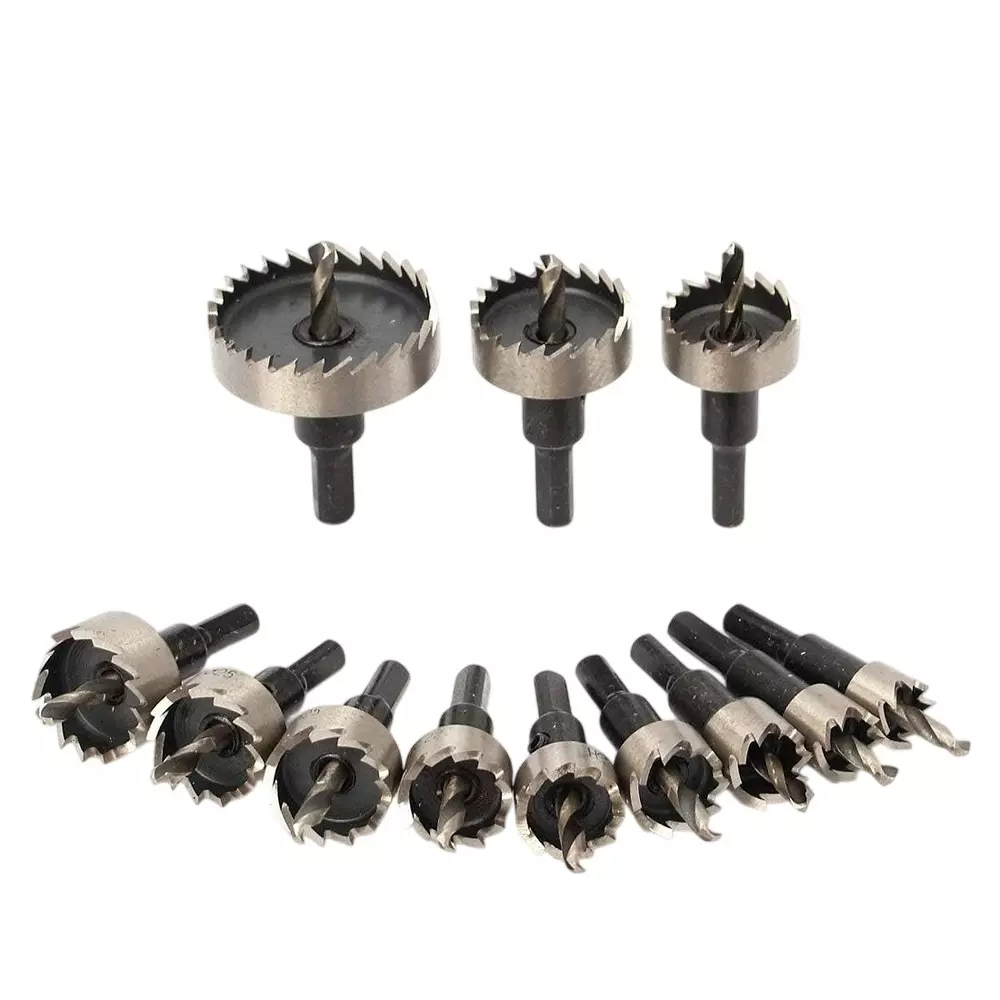 Veltrix 12 Pcs Hole Saw Cutter Set HSS Material (12 to 50 mm) Size
