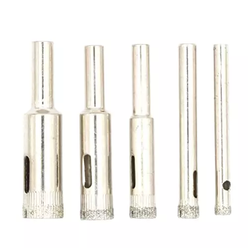 YADAV Diamond Drill Bit Hole Saw Set for Glass, Ceramic & Tile (5 mm, 6 mm, 8 mm, 10 mm, 12 mm) (Set of 5)