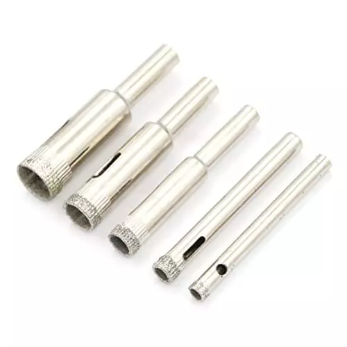 YADAV Diamond Drill Bit Hole Saw Set for Glass, Ceramic & Tile (5 mm, 6 mm, 8 mm, 10 mm, 12 mm) (Set of 5)