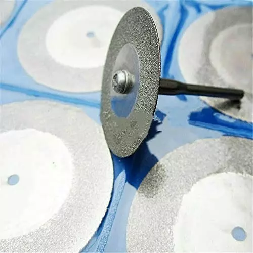 YADAV Diamond Cutting Wheel Saw Blades 25 mm 10 Pcs Cut Off Discs Set for Rotary Tool, Cutting Wood, Plastics, Laminates, Aluminium, Metals, Stones & Jade