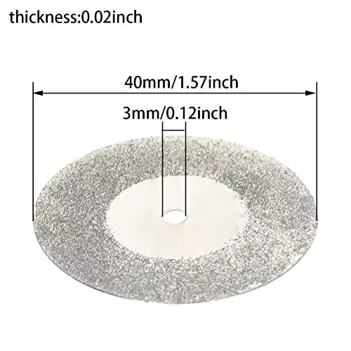 YADAV Diamond Cutting Wheel Saw Blades 25 mm 10 Pcs Cut Off Discs Set for Rotary Tool, Cutting Wood, Plastics, Laminates, Aluminium, Metals, Stones & Jade