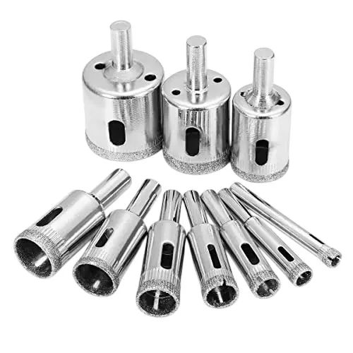 YADAV Diamond Drill Bit Hole Saw Set (6 to 32 mm) for Tile, Glass & Porcelain (Set of 10)