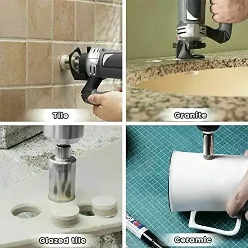 YADAV Diamond Drill Bit Hole Saw Set (6 to 32 mm) for Tile, Glass & Porcelain (Set of 10)