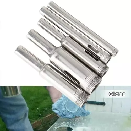 YADAV Diamond Hole Saw Set for Tile, Glass, Marble & Ceramic (5, 8, 10, 12, 16 mm) (Set of 5)