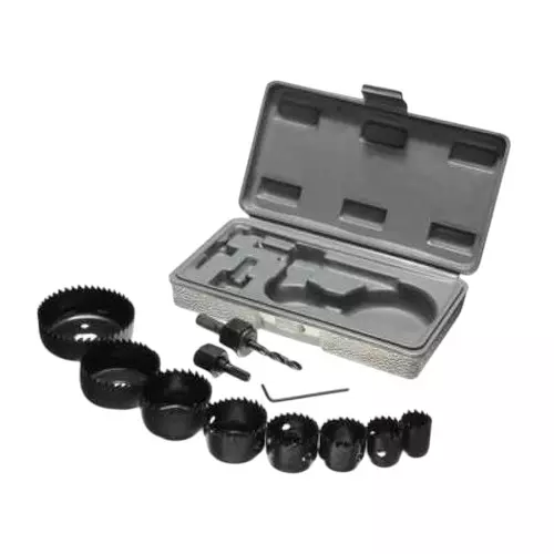 Bronto Hole Saw 19-64 mm Metal Alloys Black For Wood & Wooden Products (Pack of 11)