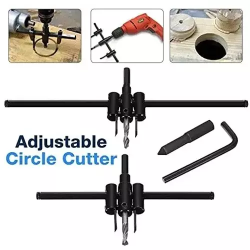 NIKTION Adjustable Hole Saw 30-120 mm Alloy Steel, Metal For Woodworking Twist Hole Diy Tools