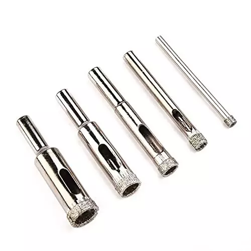 YADAV Glass & Wood Hole Saw Drill Bits (5 mm, 6 mm, 8 mm, 10 mm, 12 mm) (Set of 5)