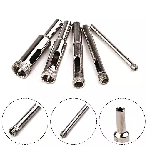 YADAV Glass & Wood Hole Saw Drill Bits (5 mm, 6 mm, 8 mm, 10 mm, 12 mm) (Set of 5)