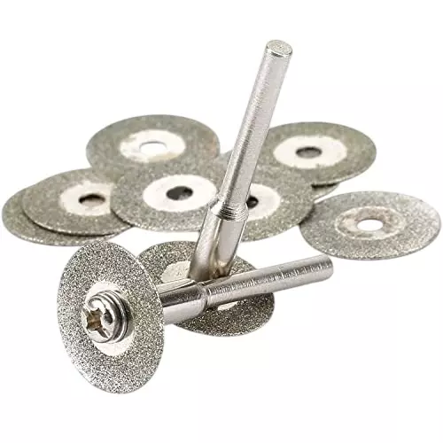 YADAV 10 Pcs Mini Diamond Cutting Discs 25 mm Rotary Tool Blades for Cutting, Sawing, Carving & Sharpening Hard Materials