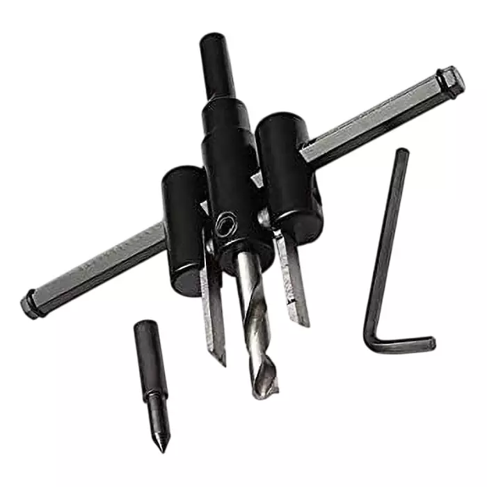 SEE INSIDE Circle Cutter Kit 30, 120 mm Auger Drill Black