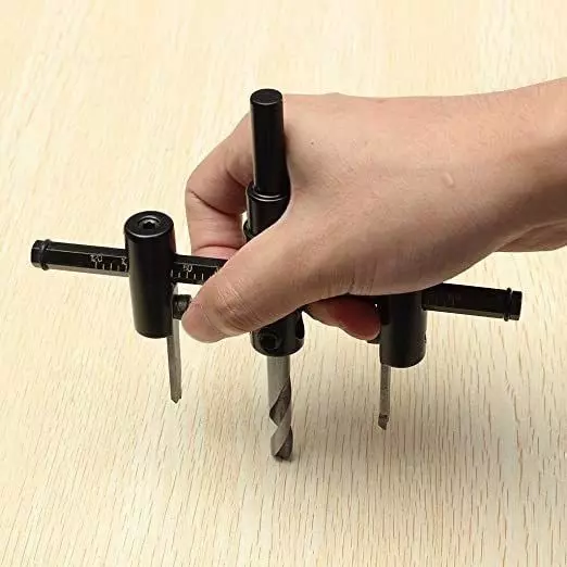 SEE INSIDE Circle Cutter Kit 30, 120 mm Auger Drill Black