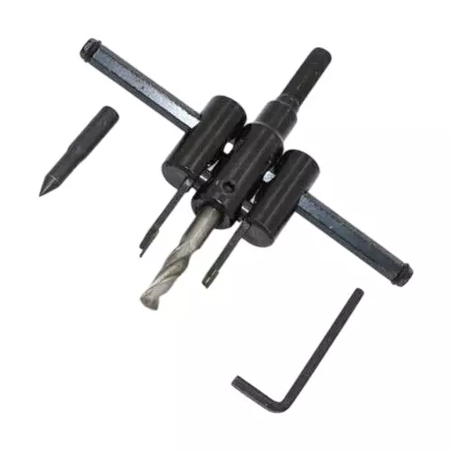SHB Circle Cutter Kit 30, 120 mm Auger Drill Black