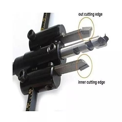 SHB Circle Cutter Kit 30, 120 mm Auger Drill Black