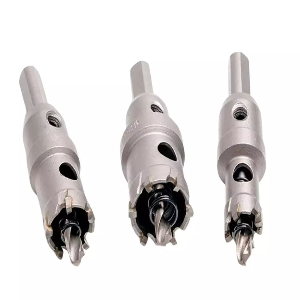Veltrix 3 Pcs TCT Core Bit Hole Saw Metal Cutter For Stainless Steel, Mild Steel, Cast Iron, S.S, M.S, Aluminium