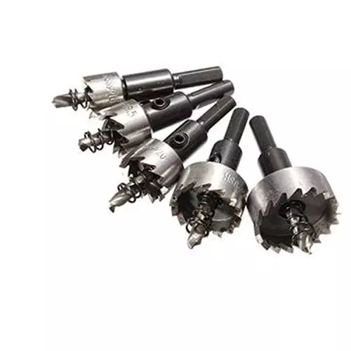 Veltrix 5 Pcs HSS Hole Saw Cutter Drill Bits Set High Speed Steel (18 to 50 mm) Size
