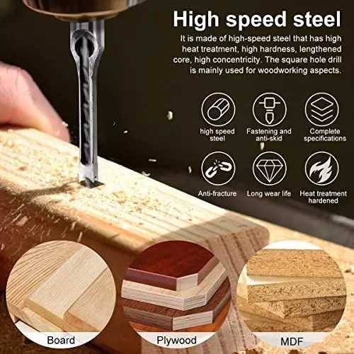 YADAV Hole Saw Bit Woodworking Tool Square 12.7 (1/2 inch)