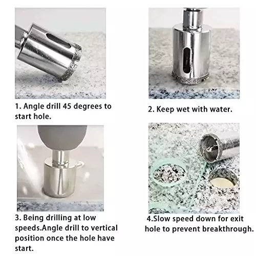 YADAV Diamond Coated Glass Drill Bit Hole Saw 35 mm for Glass, Porcelain, Ceramic & Granite (Pack of 2)