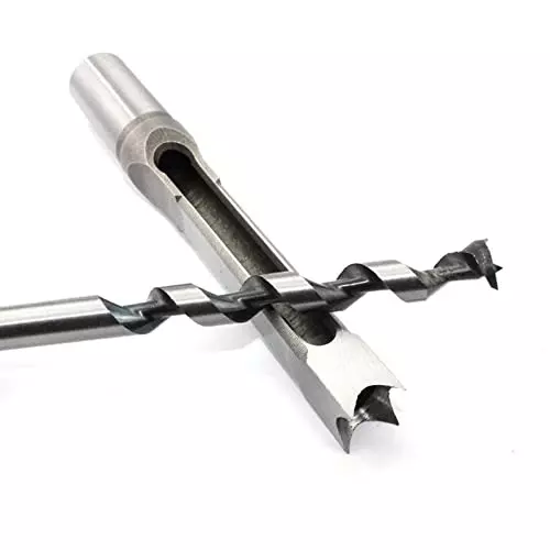 YADAV Mortise Square Hole Saw Auger Drill Bit Chisel Set Woodworking (6 mm, 8 mm, 9.5 mm, 14 mm) (Se of 4)