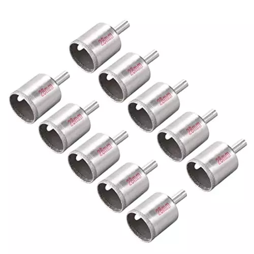 YADAV Diamond Drill Bit Hole Saw Set 28 mm for Glass, Ceramic & Porcelain Tiles (Pack of 10)
