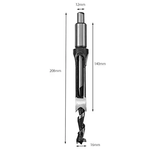 YADAV Woodworking Square Hole Saw Drill Bit Mortising Chisel 16 mm