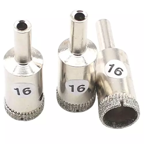 YADAV Diamond Hole Saw Drill Bit Set 16 mm for Glass, Marble, Granite & Tiles (Pack of 3)