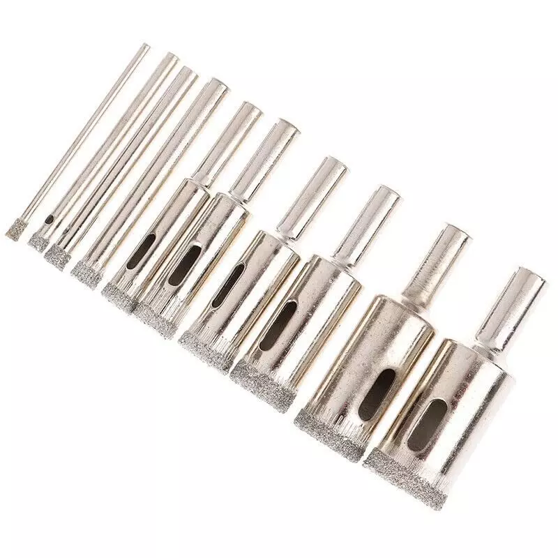 YADAV Diamond Drill Bit Hole Saw Set (6 to 32 mm) for Glass & Ceramic Tiles (Set of 10)