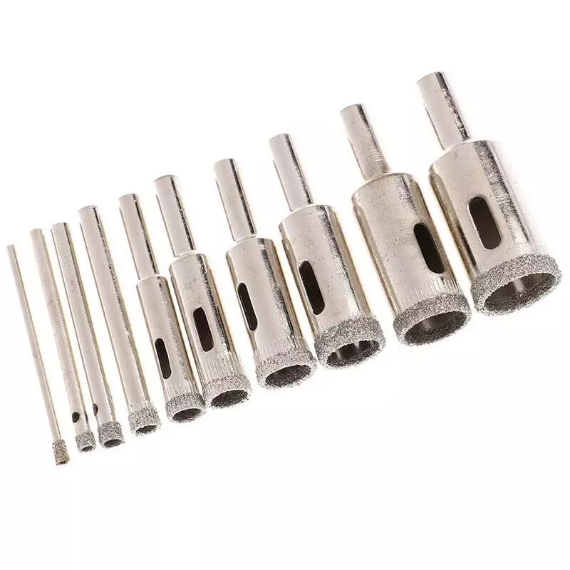 YADAV Diamond Drill Bit Hole Saw Set (6 to 32 mm) for Glass & Ceramic Tiles (Set of 10)