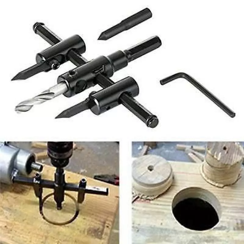 shree sahajanand Circle Cutter 30, 120 mm Metal Black For Wood, Plastic, Metal, Fiber