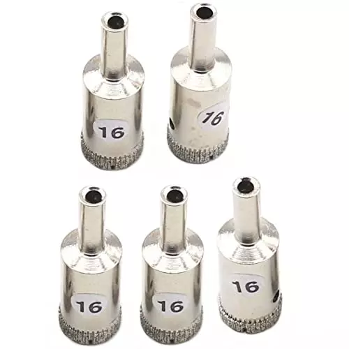 YADAV Diamond Hole Saw Drill Bits 16 mm (5/8 inch) for Glass, Ceramic & Stone (Pack of 5)