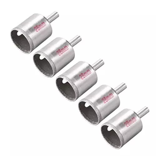 YADAV Diamond Drill Bit Hole Saw Set 28 mm for Glass, Ceramic & Porcelain Tiles (Pack of 5)