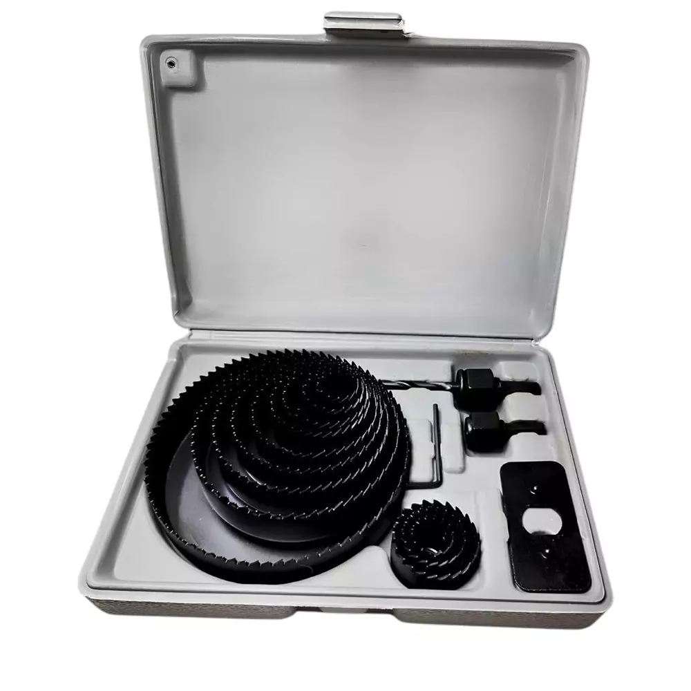ZIODIC Hole Saw Set 19-64 Matel Black For Wall, Wood, Metal, Tiles (Pack of 16)