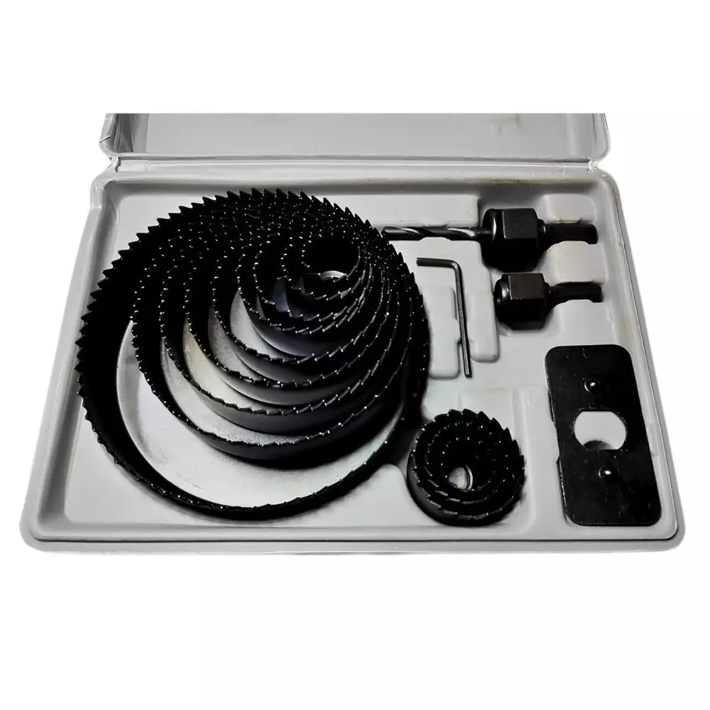 ZIODIC Hole Saw Set 19-64 Matel Black For Wall, Wood, Metal, Tiles (Pack of 16)