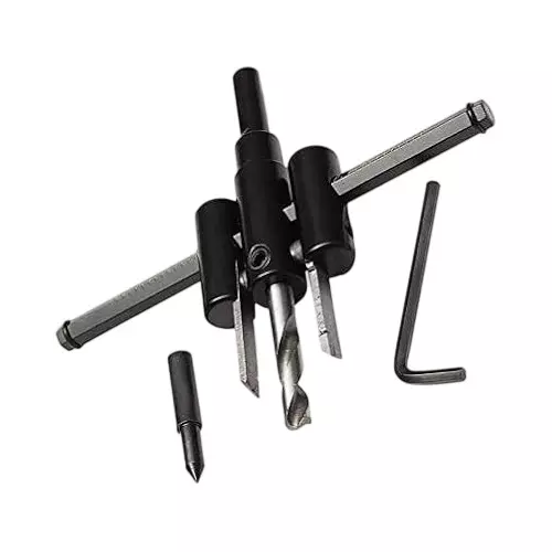 Veltrix Adjustable Alloy Steel Circle Hole Saw Drill Bit Cutter Kit (30-120mm) for Metal, Wood, and DIY Projects