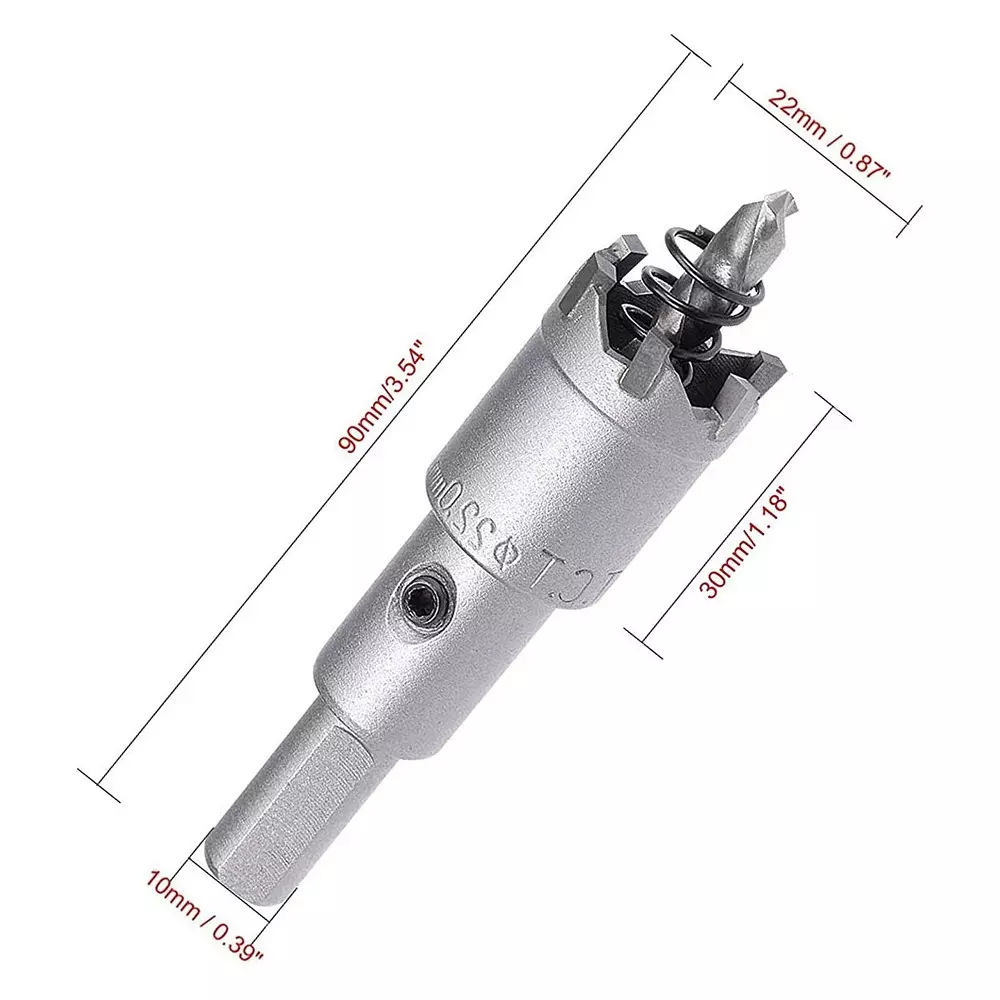 RSI Carbide Hole Saw Cutter Drill Bit Grey (Pack of 2)