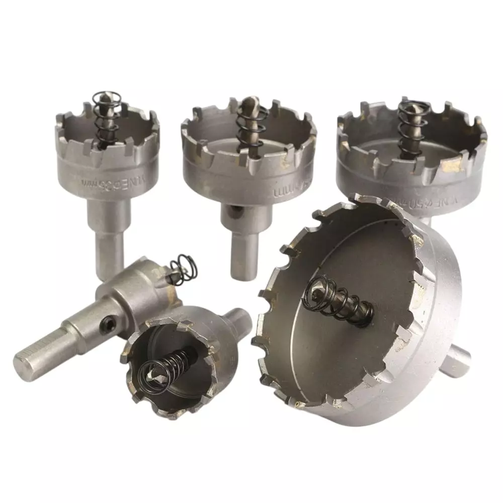 Veltrix 6 Pcs TCT Core Bit Hole Saw Metal Cutter (22 to 65 mm) For Stainless Steel, Mild Steel, Cast Iron, S.S, M.S, Aluminium