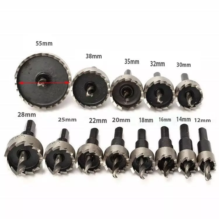 veltrix-13-pcs-hole-saw-cutter-drill-bits-high-speed-steel-straight-12-to-55-mm-size
